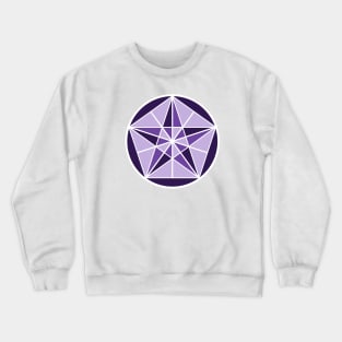 Deep Purple Crystal Star Crewneck Sweatshirt